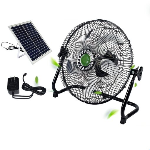 HSPLXYT 2023 Solar Charging Fan,High-Speed Quiet Camping Fan, Floor Fan,Use for Home, Bedroom Outdoor/Indoor,with 12 Speeds,USB