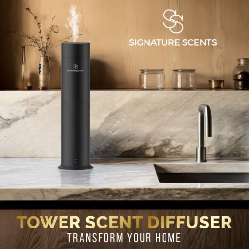 Signature Scents - Waterless Essential Oil Hotel Scent Diffuser - Cold-Air Diffuser Machine - 1000 sq. ft. Coverage - Waterless Air Diffuser for Home, Office & Hotel (Black) - Image 2