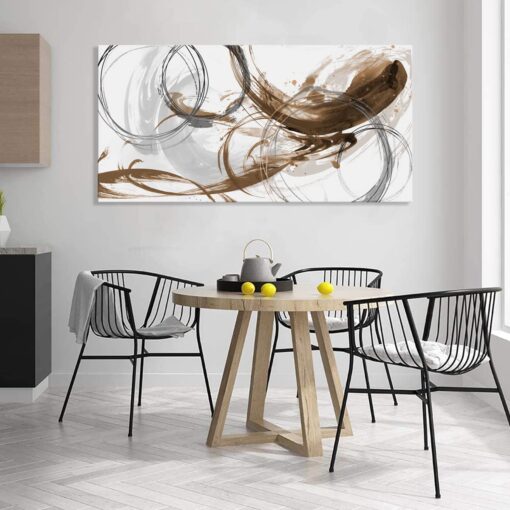 Sxurmtiie Canvas Wall Art Abstract Art Paintings brown Fantasy Colorful Graffiti on White Background 30inchx60inch Modern Artwork wall Decor for Living Room Bedroom Kitchen - Image 5