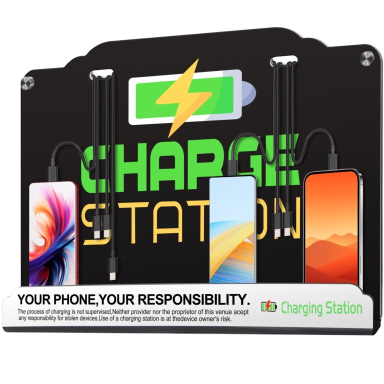 Wall Mount Charging Station with 8 Ports Phone Charger with Type-C,Android Port | Applicable for Applicable Airport Hospitals Banks Hotel and Public Places (Black) - Image 7