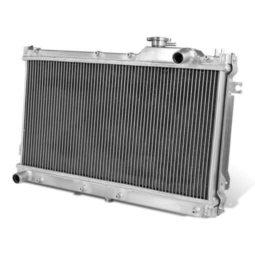 DNA Motoring RA-MM90-2 2-Row Full Aluminum Radiator, 1 Pack,Metallic
