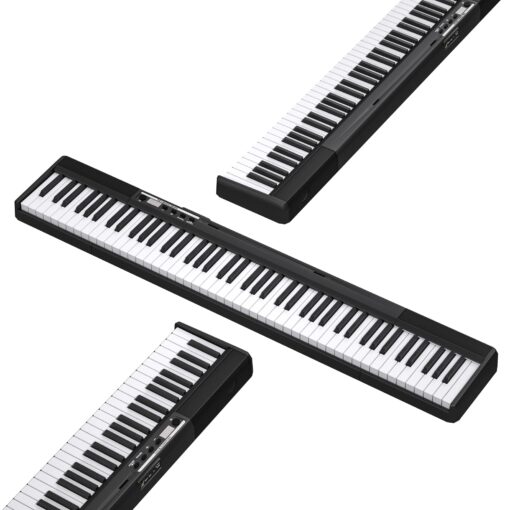 Longeye Piano Keyboard 88 Keys Compact Digital Piano for Beginners with Full Size Semi Weighted Keys, Sustain Pedal, Headphones, Carrying Case (88 Key With Stand, Black) - Image 3