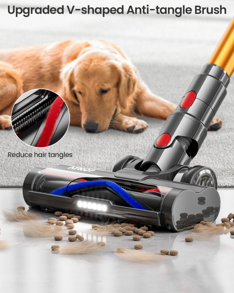 Cordless Vacuum Cleaner, 45Kpa 550W 65Mins Vacuum Cleaners for Home, Stick Vacuum with LED Touch Screen, Anti-tangle Wireless Vacuum, Rechargeable Cordless Vacuum for Pet Hair, Carpet, Hardwood Floor - Image 6