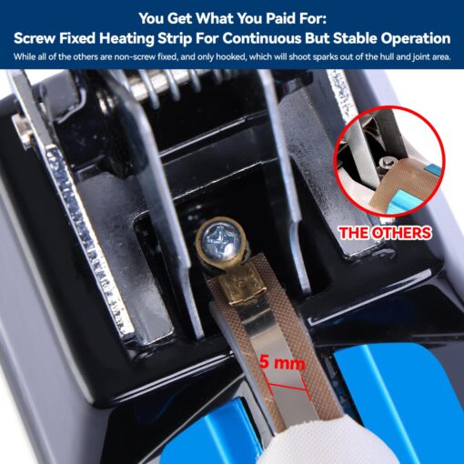 LinsnField Sealer Pro - 20 inch - 5mm Sealing Width - Impulse Heat Sealer Most Heavy Duty for Strong, Secure Sealing for Long Term Food Storage, Black - Image 7