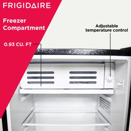 FRIGIDAIRE EFR376-BLACK 3.1 Cu Ft Black Retro Bar Fridge with Side Bottle Opener - Image 2