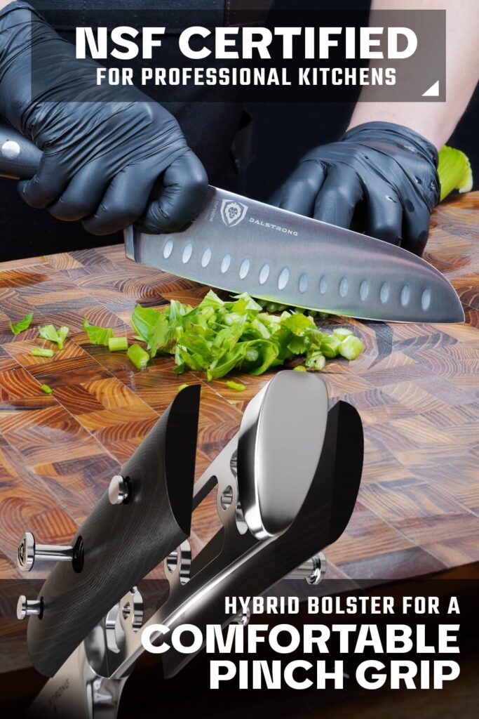 Dalstrong 3pc Knife Set - Gladiator Series Elite - Chef Essentials - Chef Knife, Santoku Knife, Paring Knife - G10 Handle - High Carbon German Steel - w/Sheaths - NSF Certified - Image 5