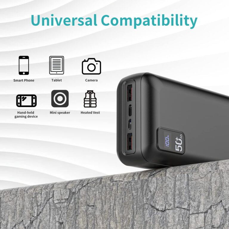 POIYTL Power Bank 50000mAh 22.5W Fast Charging Portable Charger USB-C Quick Charge with 3 Outputs & 2 Inputs LED Display Huge Capacity External Battery Pack for Most Electronic Devices on The Market - Image 2