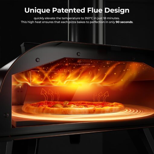 BIG HORN OUTDOORS Pizza Ovens Wood Pellet 12” Pizza Oven Cooking Pizza Maker Portable Stainless Steel Pizza Grill, Silver Portable Party use - Image 9