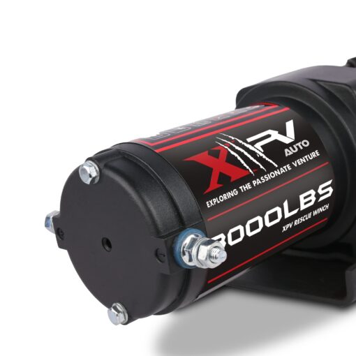 XPV AUTO 3000 lb 12V DC Electric Winch, Off Road Waterproof Winch for UTV ATV Boat with Both Wireless Handheld Remote and Corded Control Recovery Winch Synthetic Rope - Image 4