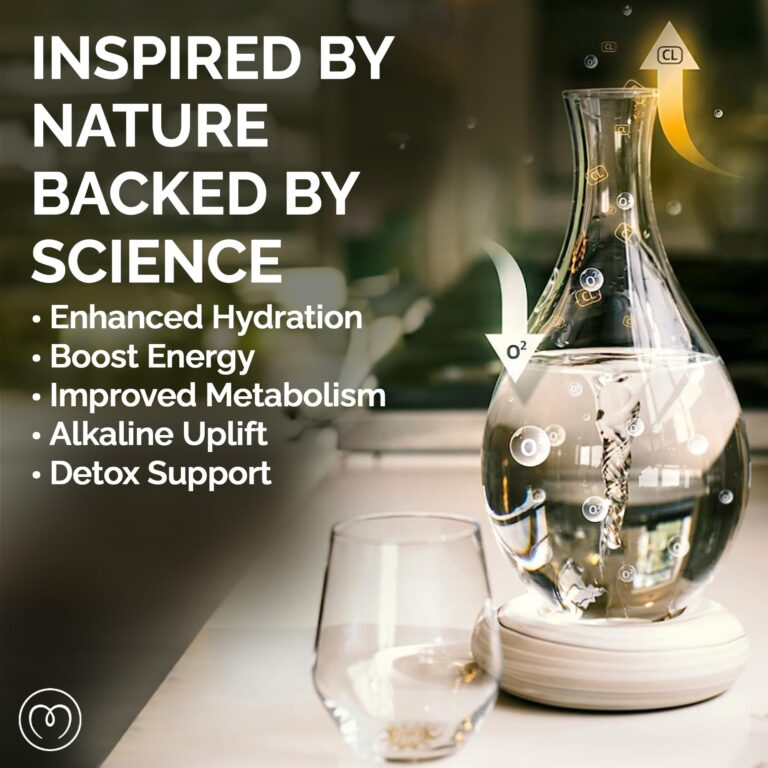 MAYU Swirl Structured Water Carafe - Innovative Vortex Technology Handblown Pitcher. Post Reverse Osmosis Filter Aerating Water Dispenser Stand 1.5 Liter| 51 Oz Dining Glass Jug Design (Earth Base) - Image 7