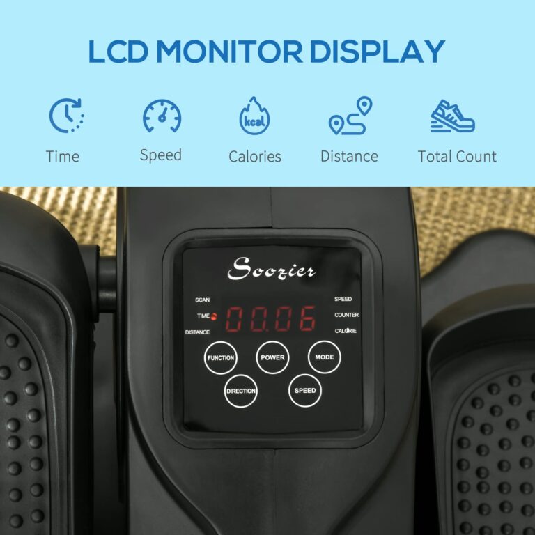 Soozier Under Desk Elliptical Exercise Machine, Powered Ellipse Leg Exerciser, Mini Rehabilitation Bike with Adjustable Speed, Remote & LCD Display for Home & Office - Image 7