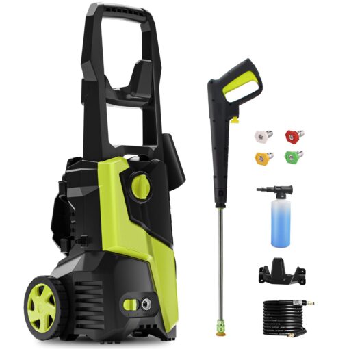 Electric Power Washer 4000P Max 2.5G Pressure Washer Electric Powered 4 Quick Connect Nozzles 25FT Hose, Soap Tank Ideal for Car Driveway Patio Pool Clean
