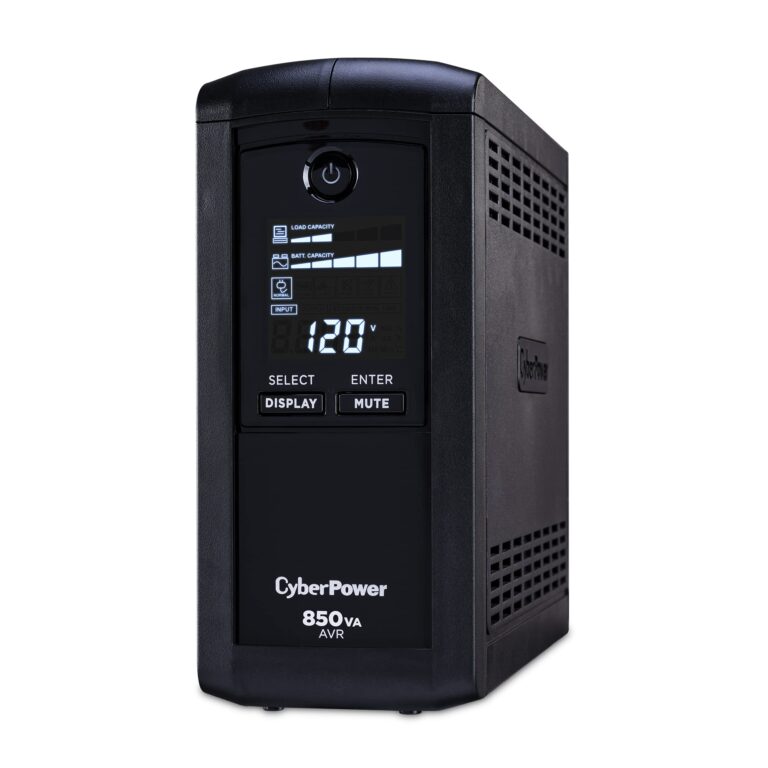 CyberPower CP850AVRLCD Intelligent LCD UPS System, 850VA/510W, 9 Outlets, AVR, Mini-Tower - Image 6