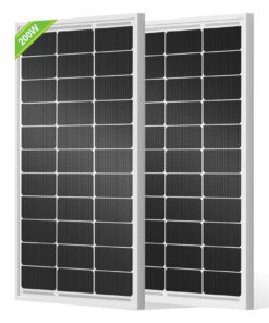 ECO-WORTHY 2pcs 100 Watt Solar Panels Monocrystalline Solar Panel for 12V/24V Battery RV Marine Boat and Other Off-Grid Applications, 2-Pack 100W