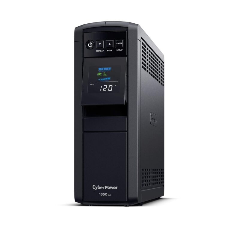 CyberPower CP1350PFCLCD PFC Sinewave UPS System, 1350VA/880W, 12 Outlets, AVR, Mini-Tower - Image 2