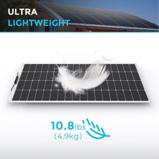 Renogy Solar Panel 200W 12V Lightweight Monocrystalline Ultra-Flexible Bendable Mono Off-Grid Charger for Marine RV Cabin Van Car Boat Curve Surfaces - Image 5
