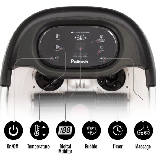 LITE DELIGHT Luxury All in One Foot Spa - Motorized and Heated Massager - Enjoy The Same Foot Spa at Home Heat, Bubble Jets, Pedicure Stone, Motorized Massage Roller to Relieve Feet Stress - Image 8
