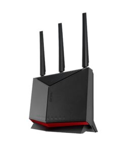 ASUS RT-BE86U BE6800 Dual-Band WiFi 7 Router, Supports 4096-QAM, MLO, AI WAN Detection, AiMesh, Subscription-Free Network Security, and Comprehensive VPN Features, Guest Network Pro, Gaming
