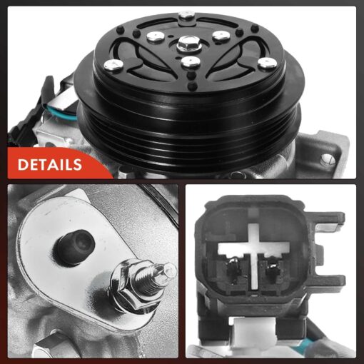 A-Premium Air Conditioner AC Compressor with Clutch Compatible with Ford Mustang 2.3L 2015-2021 - Image 3