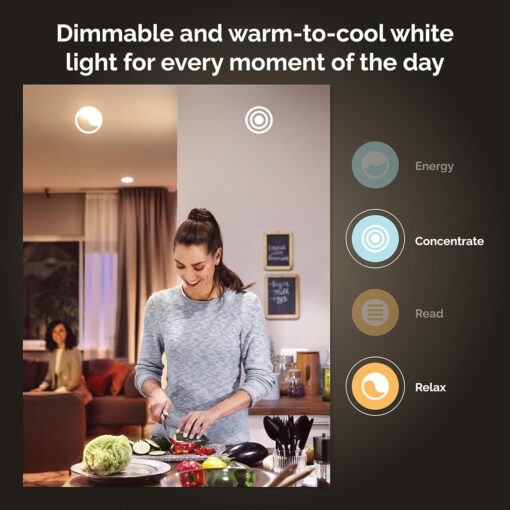 Philips Hue Centris Smart LED Ceiling Spotlight Fixture, White - White and Color Ambiance Color-Changing Light - 2 Lights - Control with App - Works with Alexa, Google Assistant, and Apple Homekit - Image 3