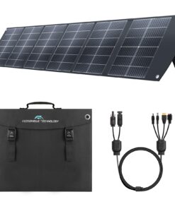 Ecosonique 200W Portable Solar Panel for Power Stations, Foldable & Lightweight with Kickstand, USB-C PD3.0 & USB-A QC3.0, MC4 & Multi-Output for Solar Generators, RVs, Camping, and Outdoor Use