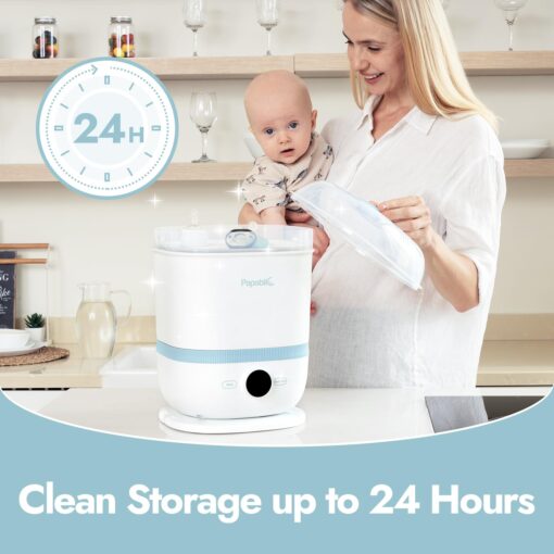 Papablic Bottle Sterilizer and Dryer Pro, 13 Bottles Extra-Large Capacity for Big Family, Electric Steam Bottle Sanitizer for Baby Bottles, Parts & Other Newborn Essentials - Image 2
