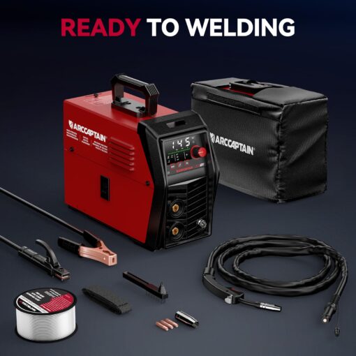 ARCCAPTAIN iControl MIG145 Pro 145A Flux Core MIG Welder 110V Welding Machine Gasless MIG Welder Flux MIG/MMA Stick/Lift TIG, 3 in 1 Welder Machine with Synergy, Portable Welder, APP Control - Image 3