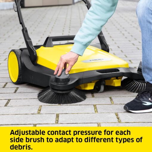 Kärcher - S 6 Twin Walk-Behind Outdoor Hand Push Floor Sweeper - 10 Gallon Capacity - 33.9" Sweeping Width - Sweeps up to 32,300 Square Feet/Hour - Image 5
