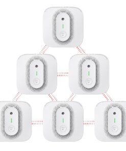 X-Sense Battery Powered Combination Smoke and Carbon Monoxide Detector with Voice Location, Wireless Interconnected Smoke Detector Carbon Monoxide Detector Combo, Model XP02-WR, 6-Pack