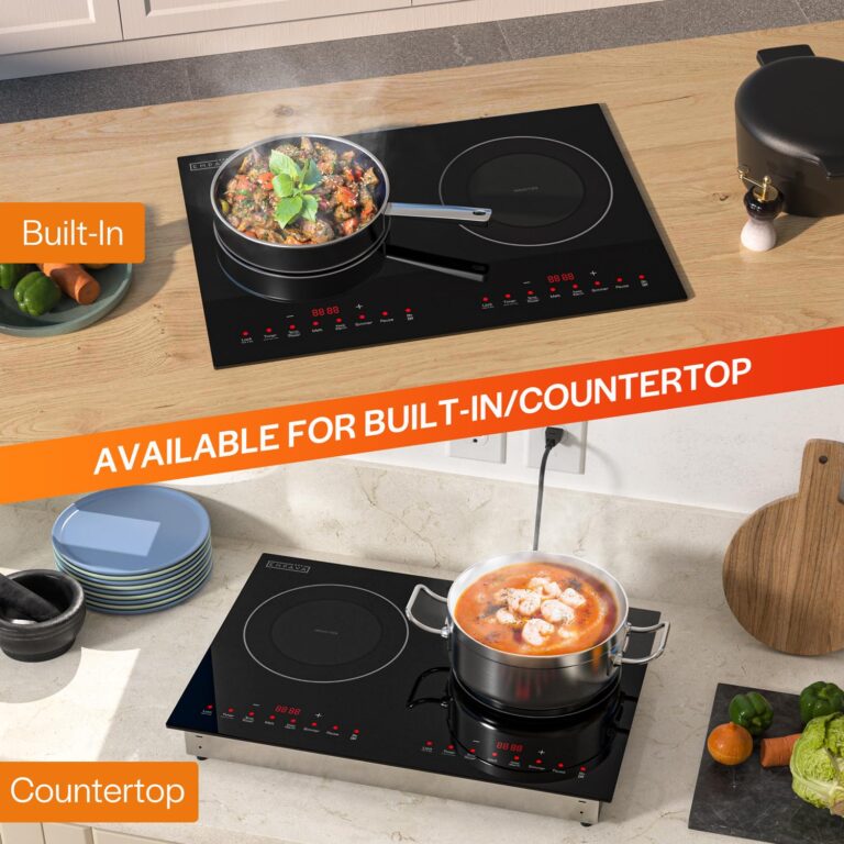 Empava Double/Dual Induction Cooktop 2 Burner, Shatter-proof Flat Glass Top, 18 Levels from 120°F to 460°F, 3 Preset Mode, Bulit-in/Countertop, 110~120 Volt Plug in Electric Stove for Kitchen, RV - Image 6