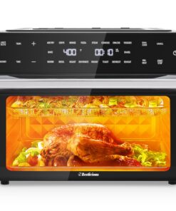 Beelicious® Pro 32QT Extra Large Air Fryer, 19-In-1 Air Fryer Toaster Oven Combo with Rotisserie and Dehydrator, Digital Convection Oven Countertop Airfryer Fit 13" Pizza, 1800w (Black)