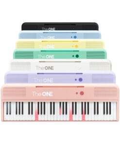 The ONE Smart Keyboard COLOR 61 Lighted Keys Piano Keyboard, Digital Piano for Beginners with 256 Tones, 64 Polyphony, Built-in LED Lights and Free Apps (Pink)