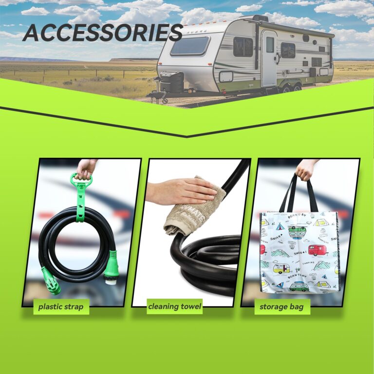 RVMATE 50 Amp 50 Feet RV Lockable Power Extension Cord, Easy Plug in Handle, 14-50P to SS 2-50R with LED Indicator, ETL Listed - Image 3