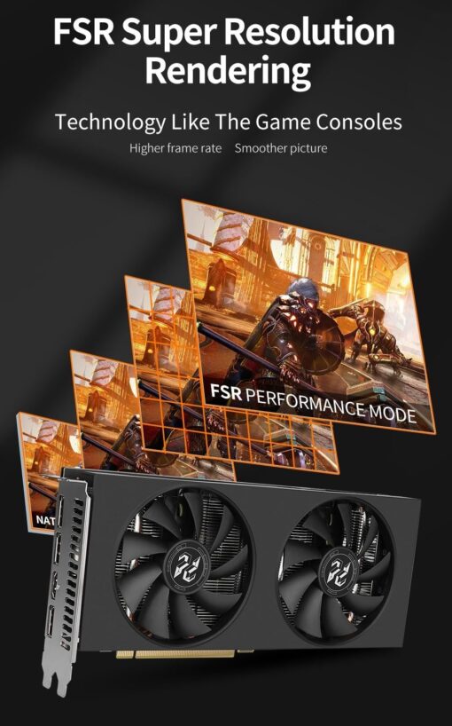 Generic AMD Radeon RX 5600 6GB GDDR6 Graphics Card Performance Equals RTX 3050 75% of 3060 3X DP HDMI 192-Bit 1670/1750 MHz Core/Memory 2048 Shaders PCI4 4.0 150 W 6+8 pin Power - Image 9