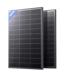 Callsun N-Type 16BB 200 Watt Solar Panel 12V, 2Pcs 100W Monocrystalline Solar Panel, 25% High Efficiency PV Modules, Ideal for RV, Trailer, Camper, Marine, Rooftop, Home, Off-Grid (100w 2-Pack Panels)