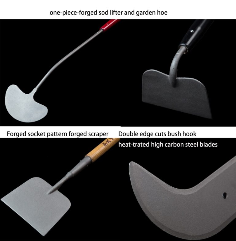 KYLIN Landscaping Shovel Rake Tools Set Heavy Duty Yard Digging Shovels Garden Hoe Long Ash Handle Forged Scraper Bush Hook for Professional-Grade 8 Pieces Lawn Tools - Image 7