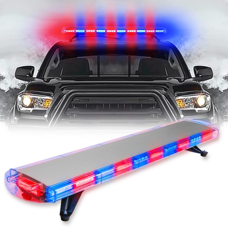 CUMART 47" 88LED Extreme Bright Intensity Construction Emergency Warning Strobe Light Bar Rooftop Low Profile Law Enforcement Hazard Flashing for Tow Truck Vehicle Red/Blue/Red - Image 7