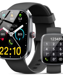 Smart Watch(Answer/Make Calls), 1.91" Smartwatches for Men Women, Fitness Tracker with 110+ Sport Modes, IP68 Waterproof, Heart Rate/Sleep/Spo2 Monitor, Pedometer, Activity Tracker for Android iOS