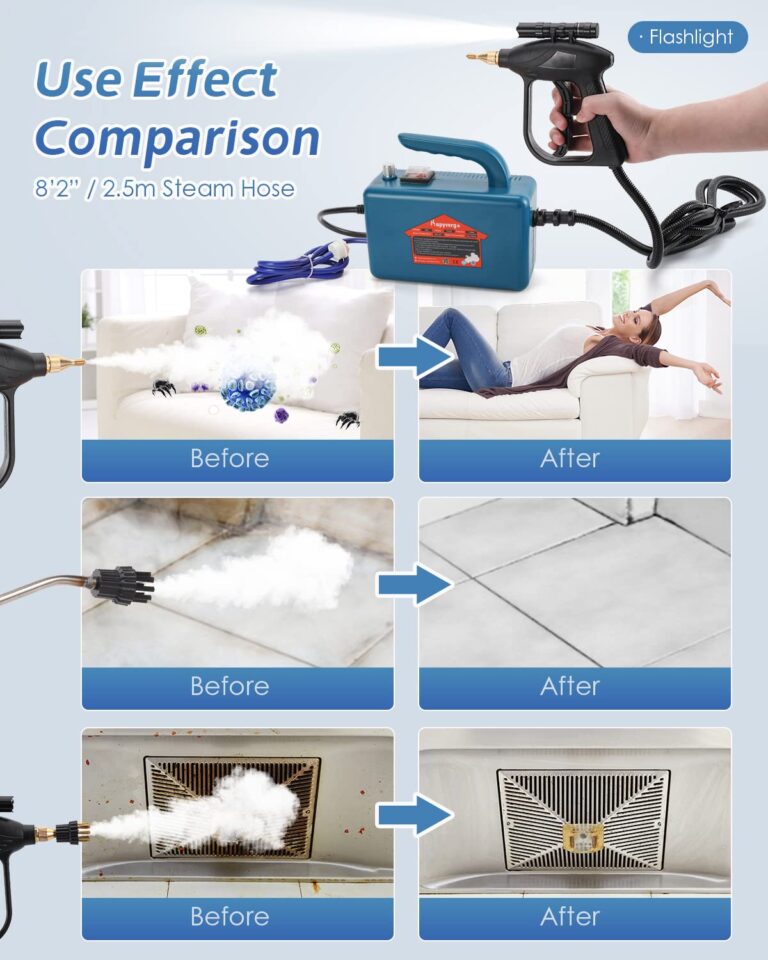 Hapyvergo High Pressure Steam Cleaner - 1700W Handheld Steamer for Cleaning Grout Tile, Hand Held Portable Steam Pressure Washer for Car Auto 110V - Image 4