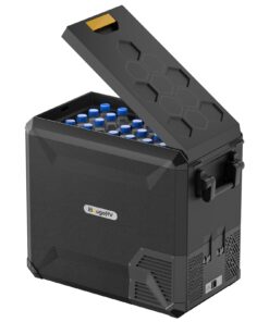 BougeRV 12 Volt Car Refrigerator Dual-System & Dual-Zone Aspen 50, Electric Cooler Portable Freezer Fridge, Quick Freeze to -9 °F with IceDrive,50L (53QT) Compressor Freezer(Battery not included)