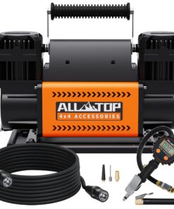 ALL-TOP Dual Cylinder Air Compressor with Digital Pressure Gauge Tire Inflator Kit, 12V Portable Inflator 12.35ft³/Min, Offroad Air Pump for Truck Tires, Heavy Duty Max 150 PSI for 4x4 Vehicle & RV
