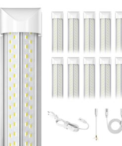 ELEKICO 8ft Led Shop Light, Super Bright 100w 5000k 15000lm 8' Led Shop Lights 8ft, Linkable 96" 8 Foot Shop Light 8 Ft for Garage Warehouse Factory Barn Garage 10pack