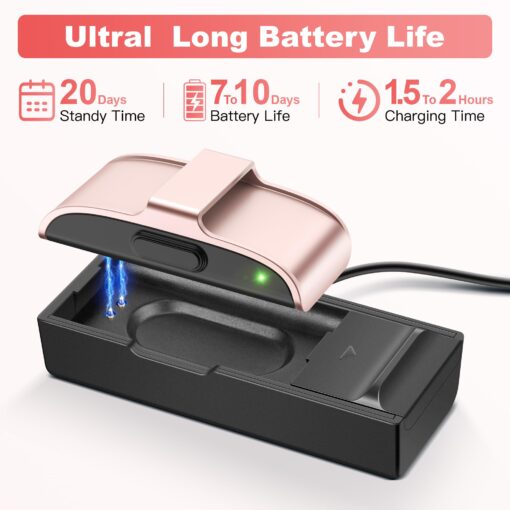 SEEKZERO Sleep & Fitness Tracker for Women Men | 24/7 Heart Rate, Blood Oxygen & Stress Monitor | Step & Calorie Counter | IP68 Waterproof Activity Tracker, Pink (No App Subscription) - Image 3