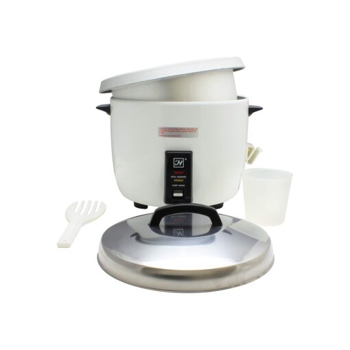 Thunder Group SEJ50000 30-Cup (Uncooked) 60-Cup (Cooked) Rice Cooker/Warmer, White - Image 3