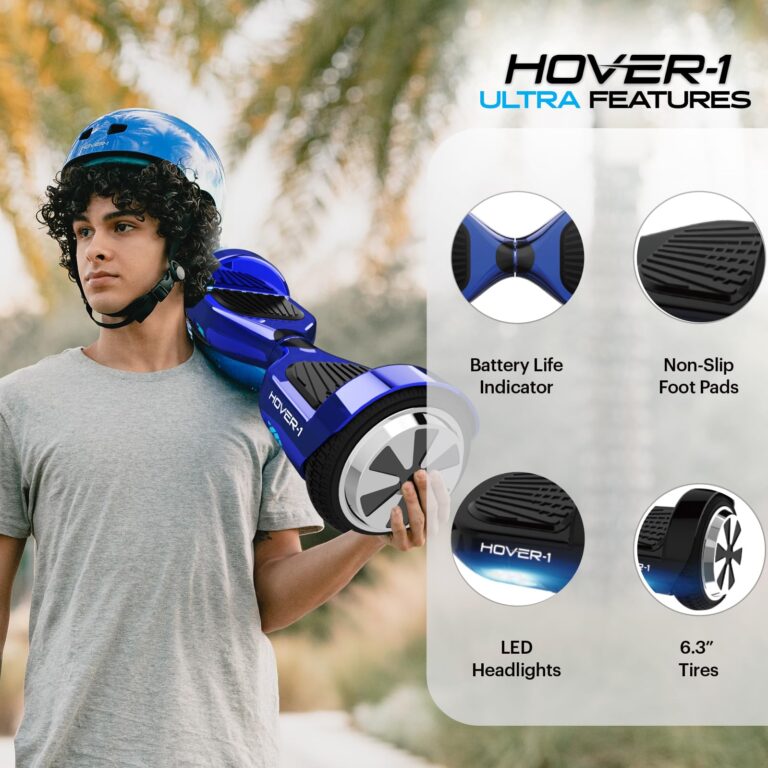 Hover-1 Ultra Electric Hoverboard - 9MPH Top Speed, 9 Mile Range, 400W Motor, Long Lasting Li-Ion Battery, Rider Modes: Beginner to Expert, 5HR Full Charge Self Balancing Scooter - Image 6