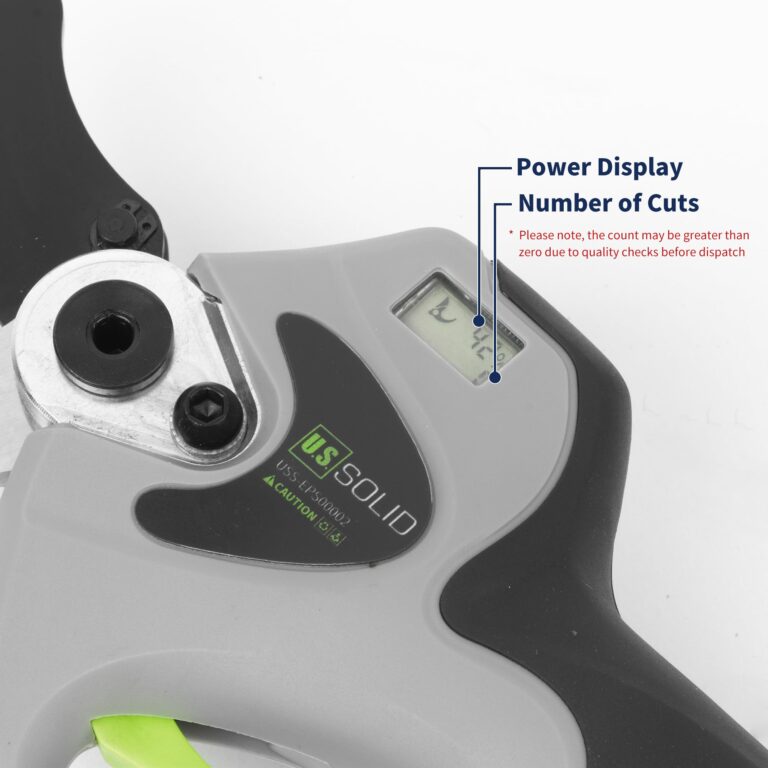 U.S. Solid Cordless Electric Pruning Shear, 9-hour Runtime 2 Lithium Batteries Digital Display Scissor Clipper Cutter Max 1.6 Inch(40 mm) Cut, Charger Gardener Homeowner Tree Shrub Plants Trim Shape - Image 4