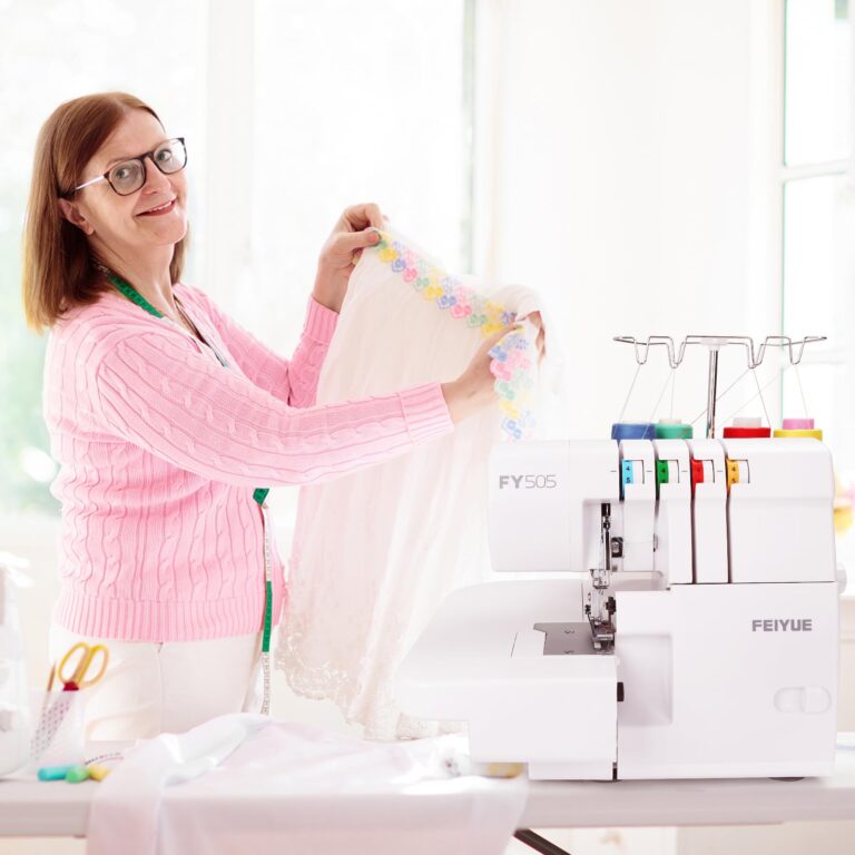 FEIYUE FY505 Serger Overlock Machine with 2/3/4 Thread Capability, Built-in Rolled Hem, Durable Heavy-Duty Metal Frame, Adjustable Differential Feed - Image 2