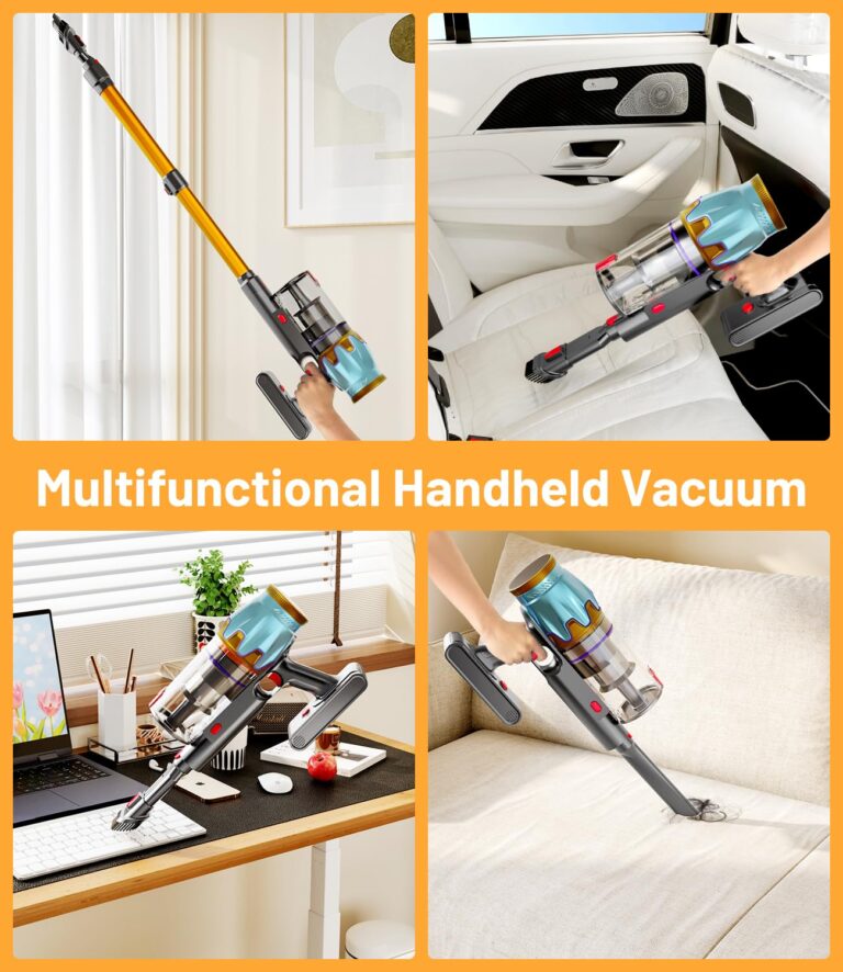 KARDV Cordless Vacuum Cleaner, 45Kpa/550W Stick Vacuum with Touch Screen, Max 65Mins Vacuum Cleaners for Home, Upgraded Green Light & Anti-Tangle Wireless Vacuum for Pet Hair/Carpet/Hardwood Floor - Image 2