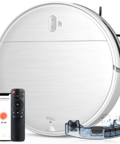 Robot Vacuum and Mop, 2 in 1 Robotic Vacuum Cleaner with Schedule, App/Voice, Slim Mopping Vacuum Robot with Watertank and Dustbin, Self-Charging, Easy of Use, Ideal for Hard Floor, Pet Hair, Carpet