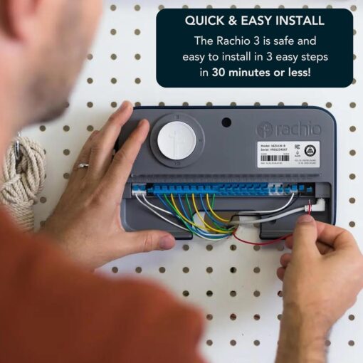 Rachio 3: 8 Zone Smart Sprinkler Controller (Simple Automated Scheduling + Local Weather Intelligence. Save Water w/ Rain, Freeze & Wind Skip), App Enabled, Works w/ Alexa, Fast & Easy Install - Image 6